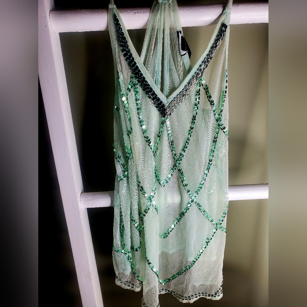 Rue21 Mint Sequin Halter Top